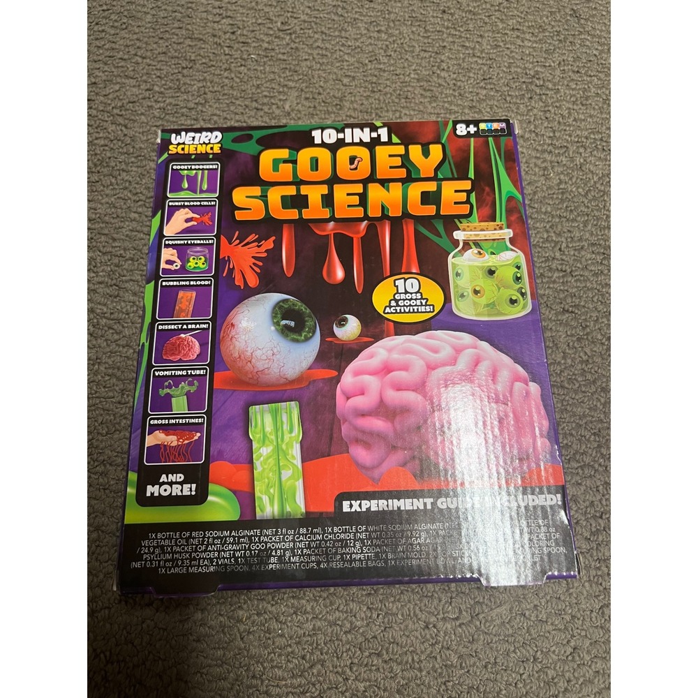 Weird Science 10-in-1 Gooey Science STEM Experiment Kit Gross Activities Ages 8+